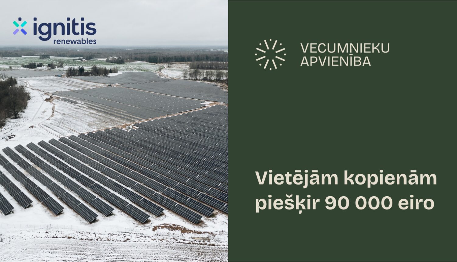 Ignitis Renewables vietējo kopienu projektu atbalstam Bauskas novadā novirza teju 90 000 eiro