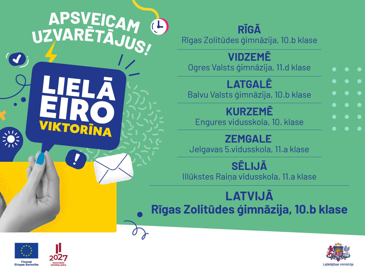 Lielajā Eiroviktorīnā piedalījās vairāk nekā 100 komandas no visas Latvijas