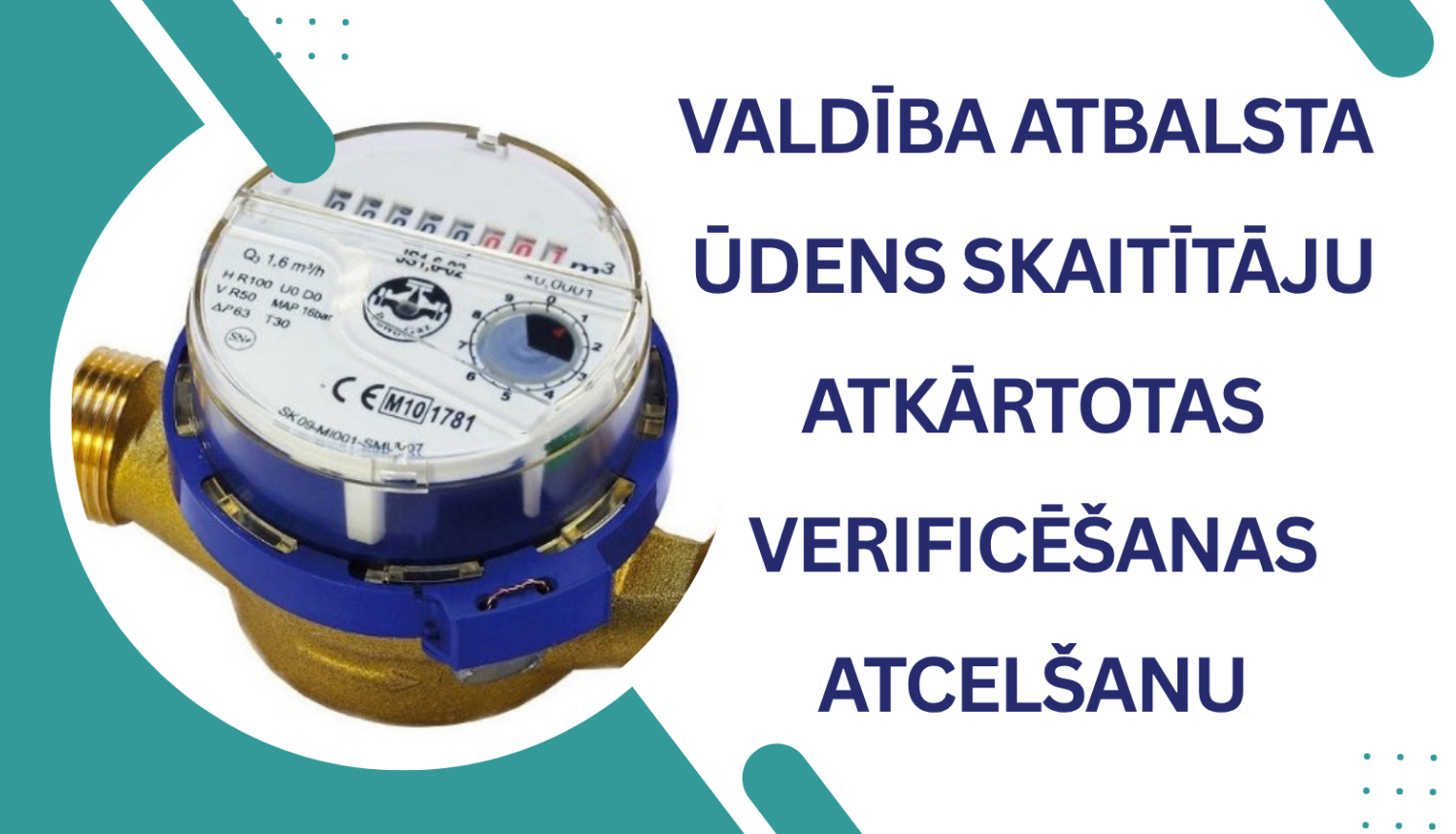 Atcelta prasība atkārtoti verificēt ūdens skaitītājus dzīvokļos