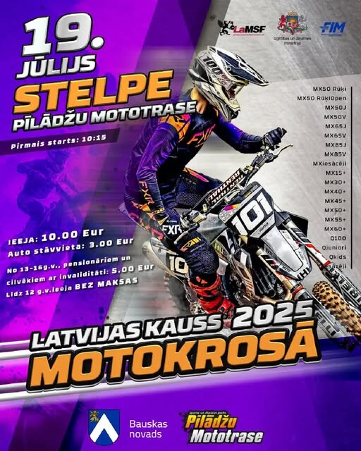 Sestdien Stelpē – Latvijas kausa motokrosa sacensību posms