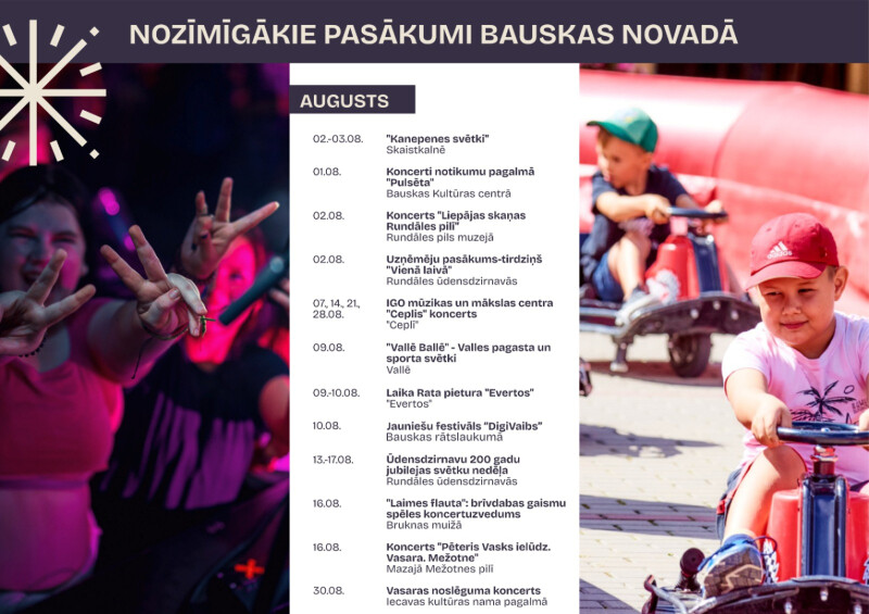 Satiec vasaras mirkļus Bauskas novadā