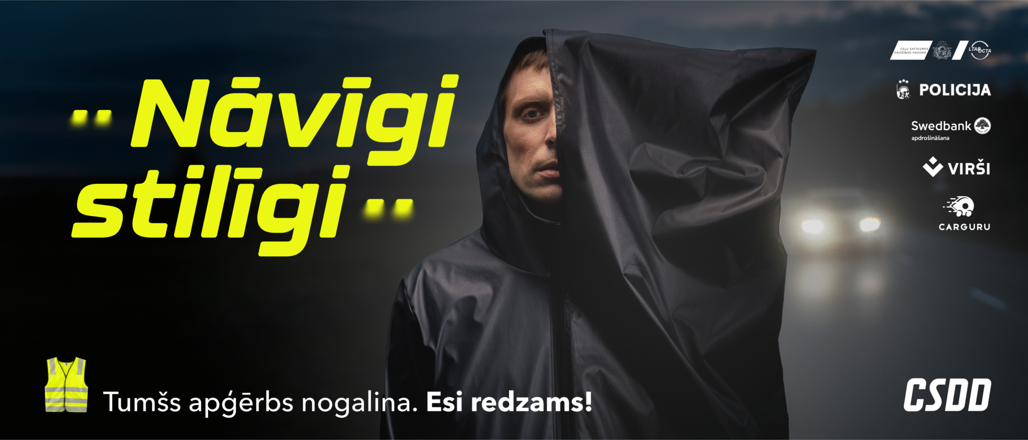 CSDD sāk kampaņu par atstarojošo elementu lietošanu