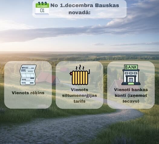 No 1.decembra Bauskas novadā – vienots rēķins visiem komunāliem pakalpojumiem