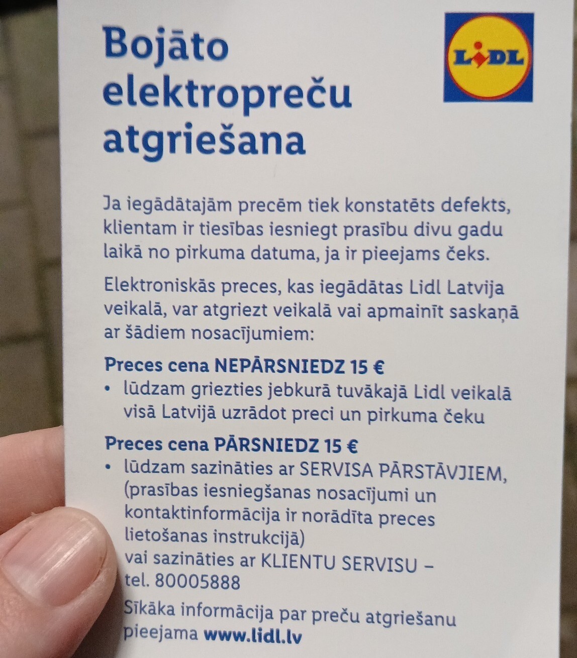 Vai “Lidl” pārkāpj Patērētāju tiesību aizsardzības likumu?