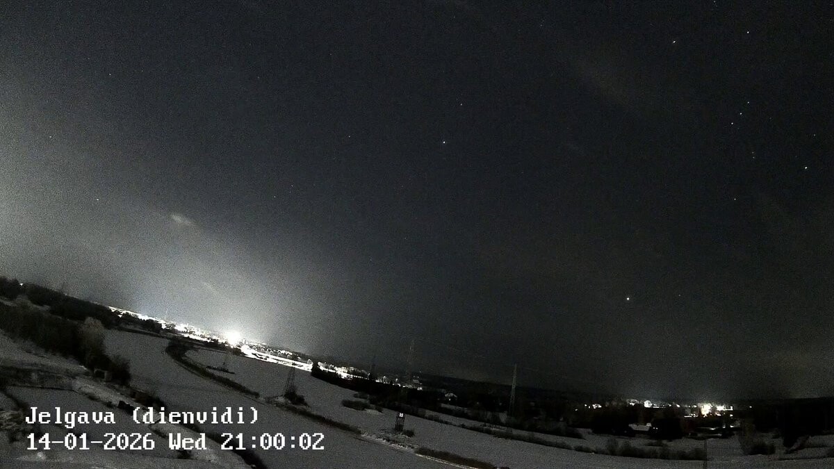 Trešdienas vakarā virs Jelgavas novērots brangs meteorīts