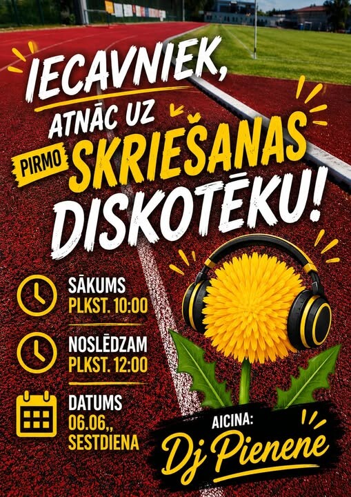 Iecavā notiks skriešanas diskotēka